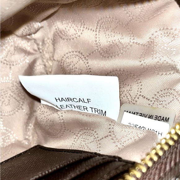 MICHAEL KORS RARE Selma Leopard Hair Calf & Brown Leather Mini Crossbody w/COA - Picture 5 of 7